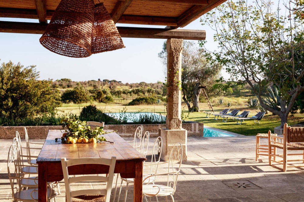 Rolling countryside and coastline in southern Puglia